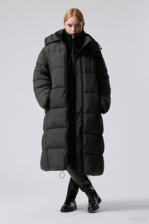 Weekday Aeris Puffer Coat コート レディース 黒 Japan | L3R-9220