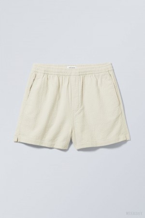 Weekday Alex Relaxed Shorts ショートパンツ メンズ ベージュ Japan | P7W-3908