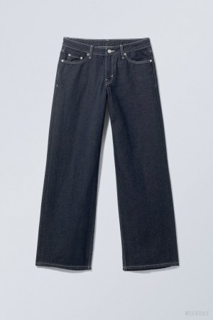 Weekday Ample Low Loose Jeans デニム レディース 青 Japan | H2R-1352