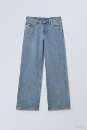 Weekday Ample Low Loose Jeans デニム レディース 青 Japan | V2V-6691