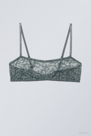 Weekday Ash レース Semi Scooped Bra ブラ レディース グレー Japan | B2R-5023