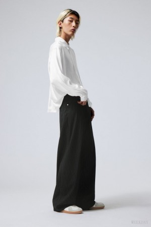 Weekday Astro Baggy Suit Trousers ズボン メンズ 黒 Japan | I3N-7423