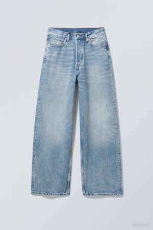 Weekday Astro Loose Baggy Jeans デニム レディース 青 Japan | H0H-6778