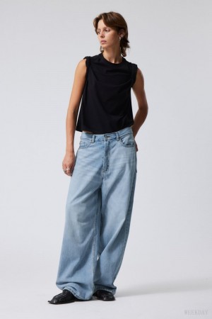 Weekday Astro Loose Baggy Jeans デニム レディース 青 Japan | L0P-6249