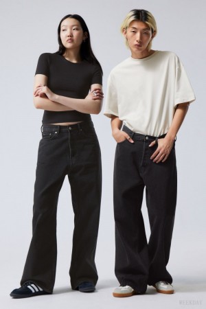 Weekday Astro Loose Baggy Jeans デニム レディース 黒 Japan | M9M-0206