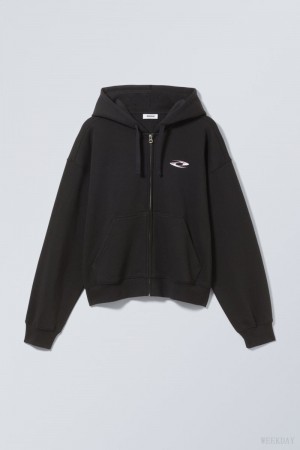 Weekday Boxy グラフィック Zip Hoodie パーカー メンズ Eternity Japan | N7D-4245