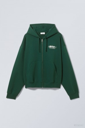 Weekday Boxy グラフィック Zip Hoodie パーカー メンズ Expert Mega Mix Japan | Q5O-6362