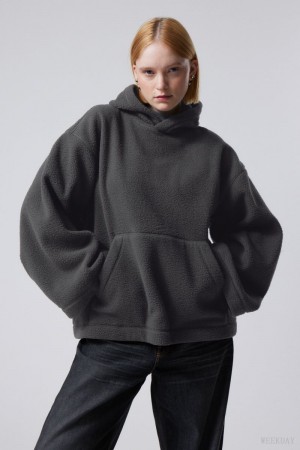 Weekday Cameron Fleece Hoodie パーカー レディース 暗グレー Japan | Q3K-0496