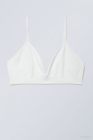 Weekday Cat Soft Triangle Bra ブラ レディース 白 Japan | Z3J-8621