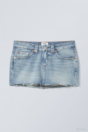 Weekday Ceinture Denim Mini Skirt スカート レディース 青 Japan | W7C-7616