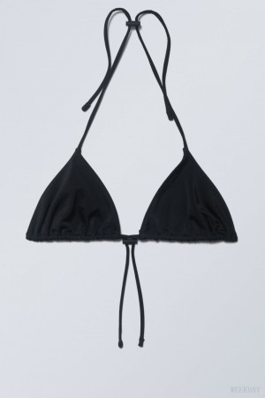 Weekday Drawstring Halter ビキニ Top 水着 レディース 黒 Japan | S0U-2829