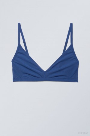 Weekday Dylan Mesh V-neck Bra ブラ レディース 青 Japan | U4H-9047