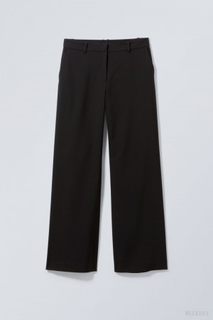 Weekday Emily Low Waist Suiting Trousers ズボン レディース 黒 Japan | H7V-4947