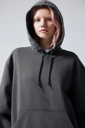 Weekday Essence Washed Oversized Hoodie パーカー レディース グレー Japan | J9S-4259