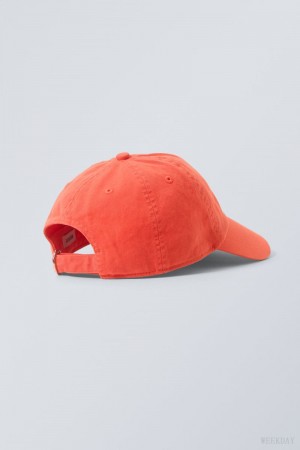 Weekday Essential Washed Cap ハット レディース コーラル 色 オレンジ Japan | T1V-7990