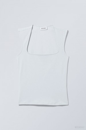 Weekday Esti Tank Top タンクトップ レディース ライト青 Japan | E9P-0807