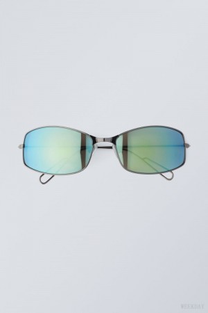 Weekday Flash Sunglasses サングラス メンズ 緑 Japan | U0C-8079