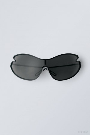 Weekday Fly Sunglasses サングラス レディース 黒 Japan | G7A-0564