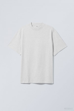 Weekday Great Heavyweight T-shirt Tシャツ メンズ ライトグレー Japan | S6P-4237