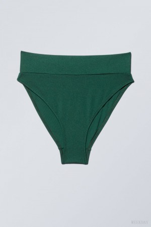 Weekday Heat High Waist ビキニ Bottoms 水着 レディース 緑 Japan | H4M-4828