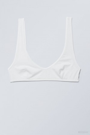 Weekday Jade Soft Cotton Bra ブラ レディース 白 Japan | L9A-3988