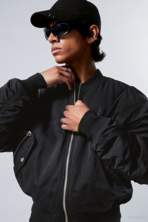 Weekday Jon Bomber Jacket ジャケット メンズ 黒 Japan | Z8D-4051