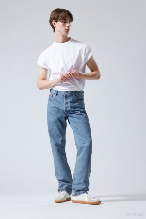 Weekday Klean Regular 真っ直ぐ Jeans デニム メンズ 青 Japan | W3U-9799