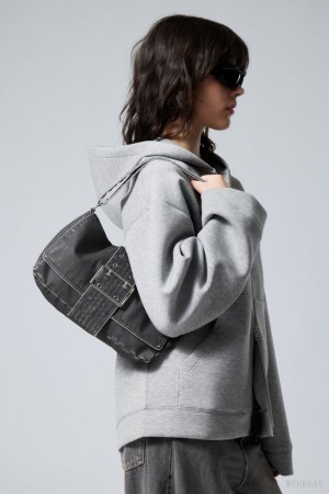 Weekday Kylie Denim Shoulder Bag バッグ レディース 黒 Japan | G2M-7429