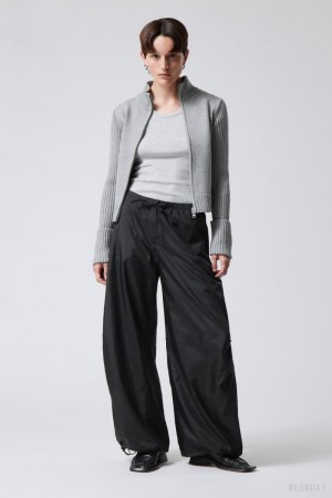 Weekday Leish Parachute Trousers ズボン レディース 黒 Japan | D9T-5759