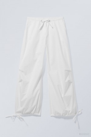 Weekday Luisa Parachute Trousers ズボン レディース 白 Japan | L1G-7895