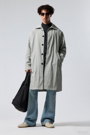 Weekday Matty Oversized ナイロン Coat コート メンズ グレー Japan | S2J-7486