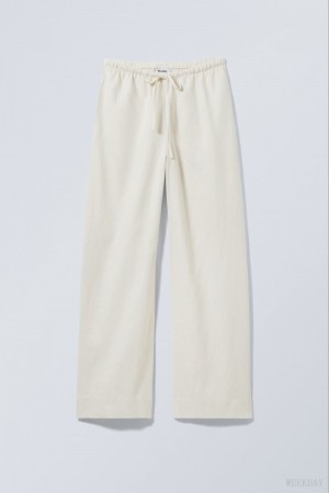 Weekday Mia Linen Mix Trousers ズボン レディース 白 Japan | A1P-1956