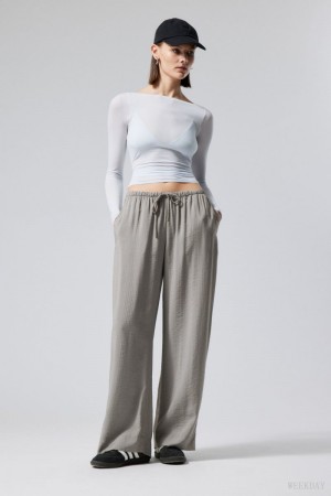 Weekday Mia Structured Trousers ズボン レディース グレー Japan | J0K-7323