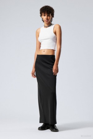 Weekday Minimal Long Skirt スカート レディース 黒 Japan | J2J-2556