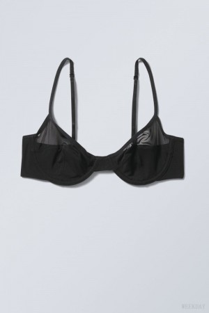 Weekday Molly Underwire Bra ブラ レディース 黒 Japan | G4W-0484