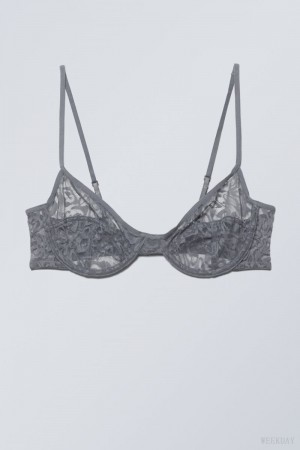 Weekday Molly Underwire Bra ブラ レディース 暗グレー Japan | M9E-8641