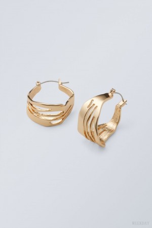 Weekday Motion Hoop Earrings ジュエリー レディース Golden Japan | S8H-2474