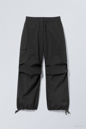 Weekday Nila Parachute Trousers ズボン レディース 黒 Japan | E3Y-9519