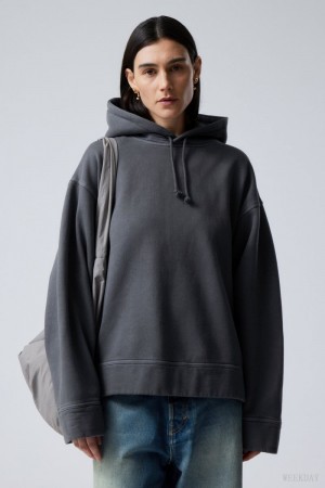 Weekday Oversized Heavyweight Hoodie パーカー レディース 暗青 Japan | X8H-7347