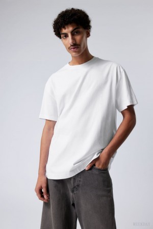 Weekday Oversized Heavyweight T-shirt Tシャツ メンズ 白 Japan | D6U-2982