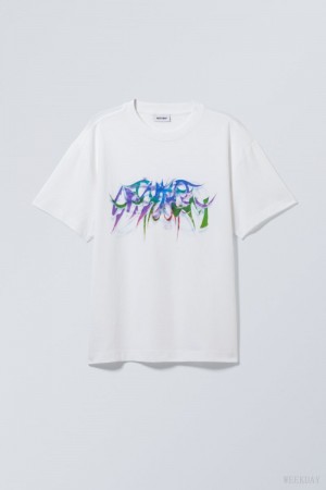 Weekday Oversized Printed グラフィック Tee Tシャツ メンズ Graphic Print Japan | E2P-6188