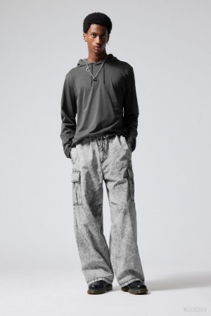 Weekday Parachute Loose Cargo Trousers ズボン メンズ 暗グレー Japan | X2E-9901