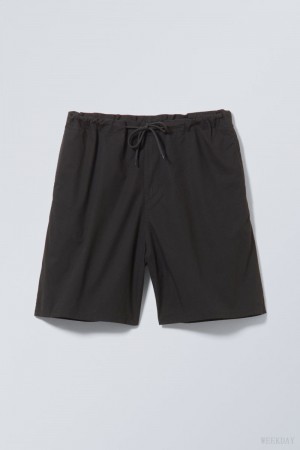 Weekday Parachute Loose Shorts ショートパンツ メンズ 黒 Japan | B7V-5529