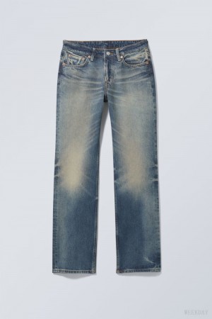 Weekday Pin ミッドカット 真っ直ぐ Jeans デニム レディース 青 Japan | L0T-6933