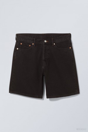 Weekday Space Relaxed Denim Shorts ショートパンツ メンズ 黒 Japan | T8E-9409