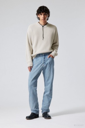 Weekday Space Relaxed 真っ直ぐ Jeans デニム メンズ 青 Japan | Q6Z-5273