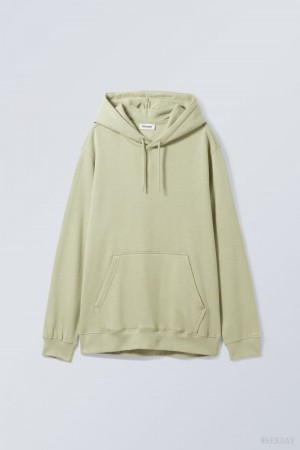 Weekday Standard Midweight Hoodie パーカー メンズ ライト緑 Japan | B6Z-7758