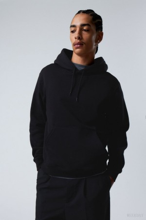 Weekday Standard Midweight Hoodie パーカー メンズ 黒 Japan | R9Z-8583