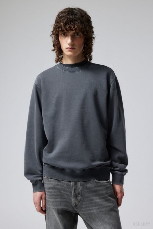 Weekday Standard Midweight Sweatshirt スウェットシャツ メンズ ネイビー Japan | J0M-7764