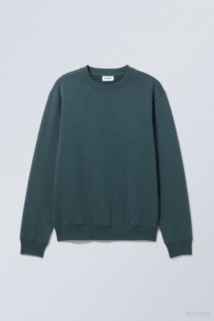 Weekday Standard Midweight Sweatshirt スウェットシャツ メンズ 暗紺碧 Japan | E2M-2651